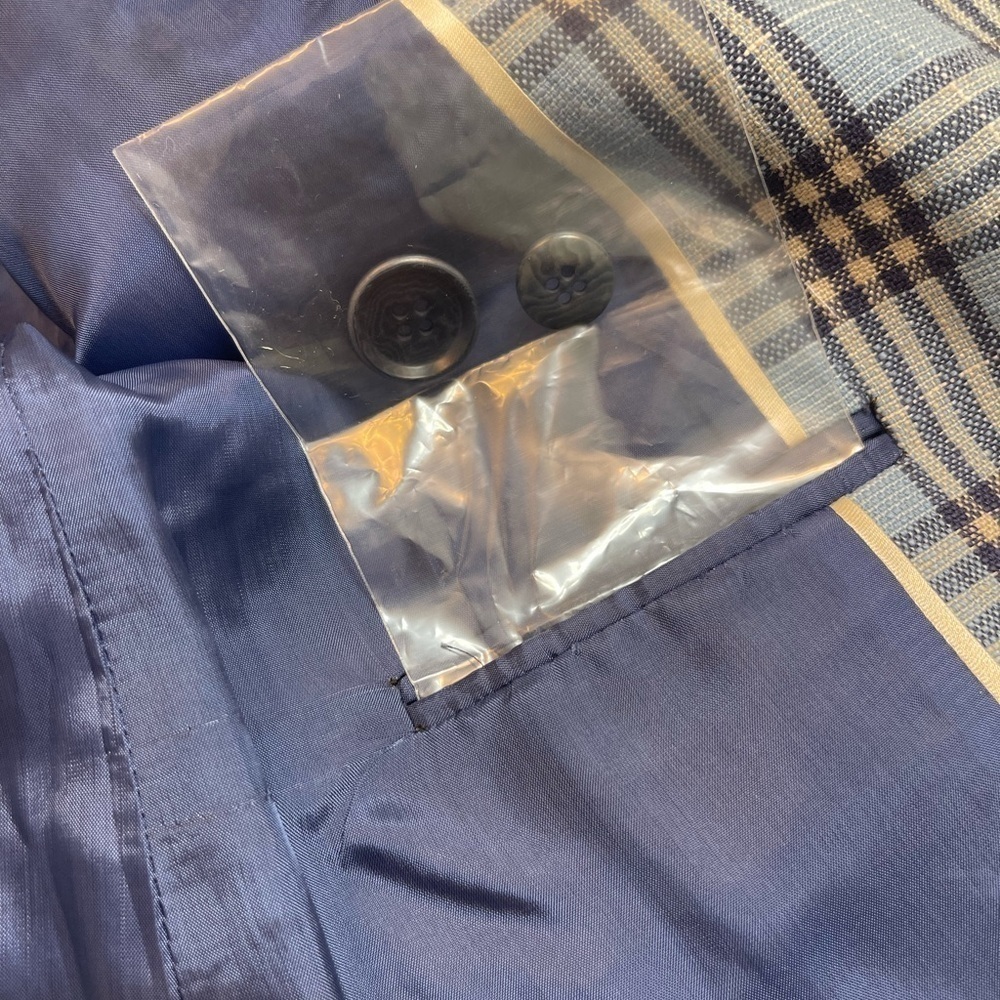 Giorgio’s of Palm Beach Blazer/Jacket, Blue Plaid, Italian women 42R - Picture 12 of 14